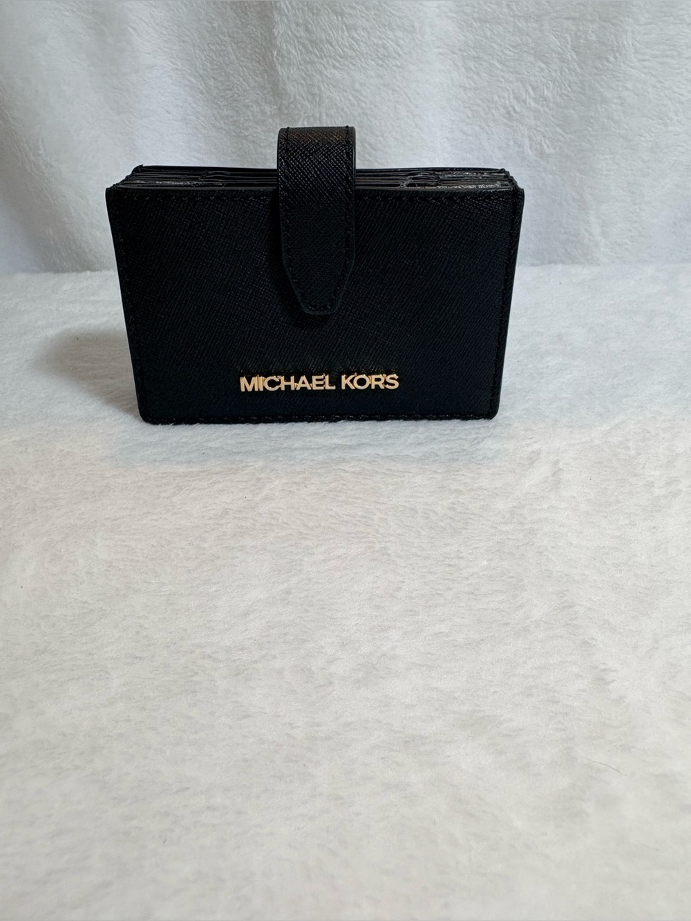 Michael Kors Jet Set Medium Logo Accordion Card Case (Color: Black)